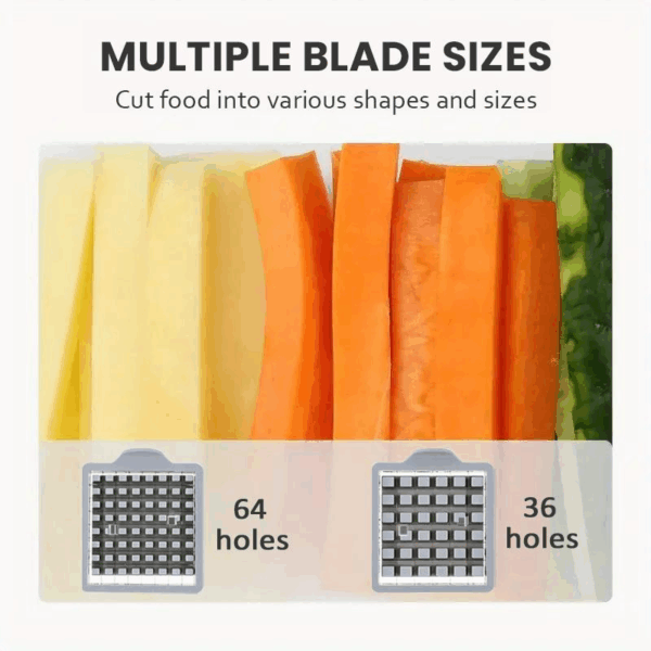 Manual French Fry Cutter with 2 Blades,Stainless Steel Potato Slicer for Fries,Carrots & Cucumbers, Kitchen Air Fryer Mate,Perfect Fruit Vegetable Slicer – Image 5