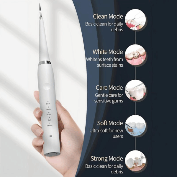 Oceantree Electric Teeth Cleaner Tartar Ultrasonic Tooth Cleaner Teeth Dental Scaler Tartar Remover Usb Electric Tooth Brush Electric Toothbrushes for Adult – Image 7