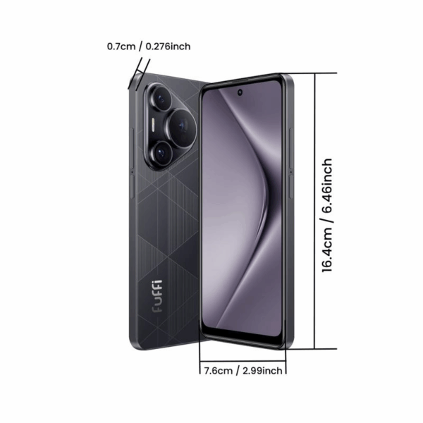 Fuffi Smartphone 6.56-Inch HD Screen, 4GB RAM + 32GB Storage, Dual Camera 5Mp+13Mp, Bluetooth-Compatible GPS, Metal Frame, Android 4G Phone – Image 2