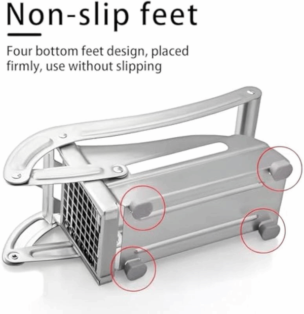 Manual French Fry Cutter with 2 Blades,Stainless Steel Potato Slicer for Fries,Carrots & Cucumbers, Kitchen Air Fryer Mate,Perfect Fruit Vegetable Slicer – Image 3