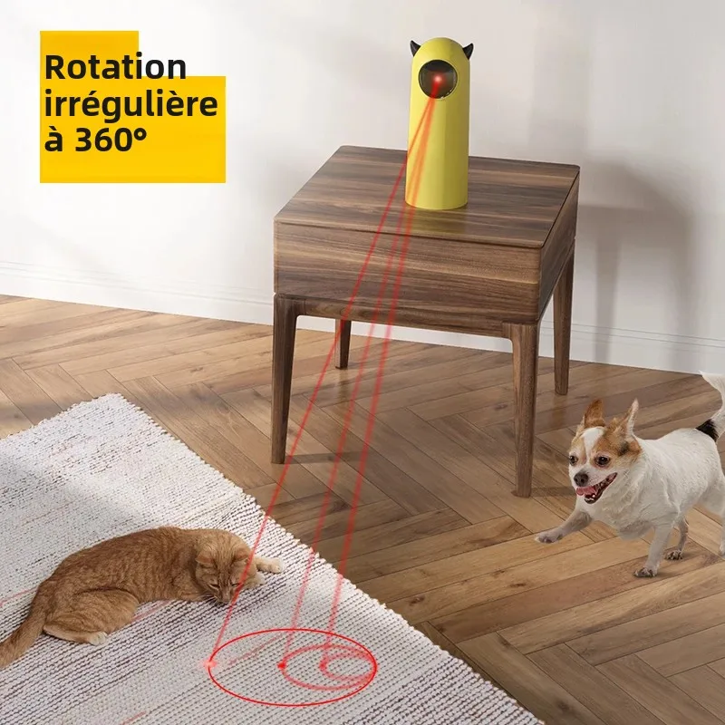 Jouets automatiques pour chat, Laser LED interactif intelligent, taquin pour animaux de compagnie, électronique portable, intérieur, Laser aléatoire, accessoires pour chiens – Image 3