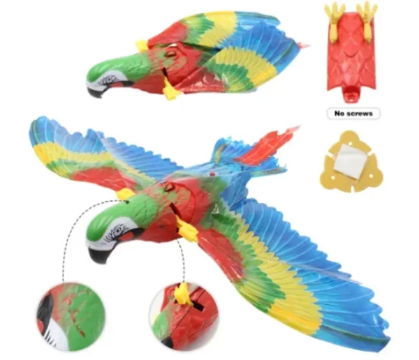 Jouets électriques interactifs pour animaux de compagnie, simulation d'oiseau, jeu de teasing, ULà gratter, aigle volant, anciers de chat – Image 4