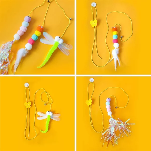 Porte suspendue élastique pour chat, jouet à disque collant, corde longue, accessoire pour animal de compagnie, chaton – Image 6