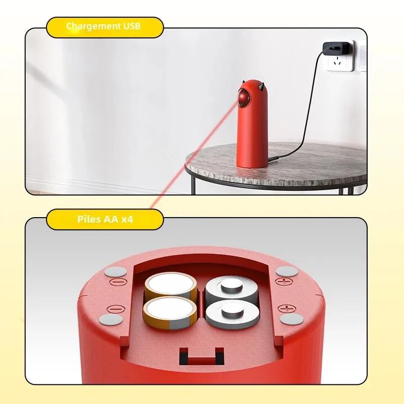 Jouets automatiques pour chat, Laser LED interactif intelligent, taquin pour animaux de compagnie, électronique portable, intérieur, Laser aléatoire, accessoires pour chiens – Image 2