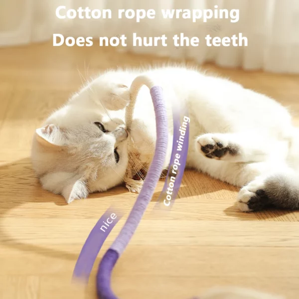 TJavier-Corde à mordre pour chat, jouet en coton résistant aux morsures, dents de meulage, durable – Image 3