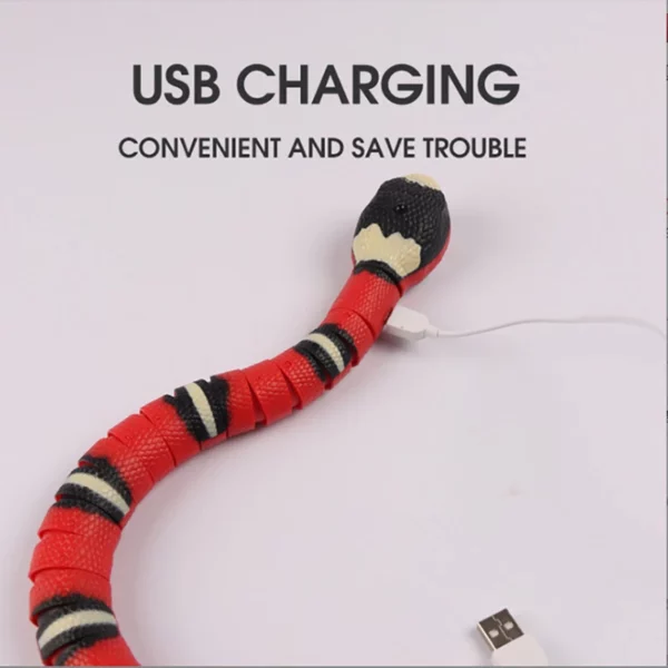Jouets automatiques pour chats, jouets interactifs à détection intelligente, serpent, chargement USB, accessoires pour chats, jeu pour animaux de compagnie – Image 3