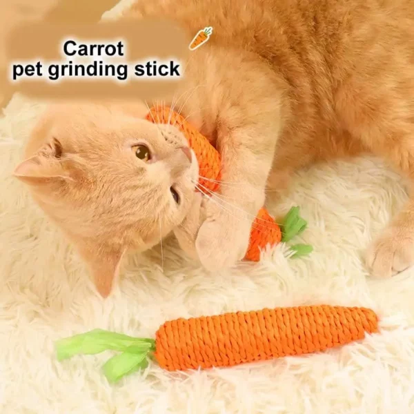 Jouets pour chats, auto-entretien, dents de carottes et bâtons de taquinerie pour chat, dents et griffes résistantes aux morsures et aux rayures – Image 5
