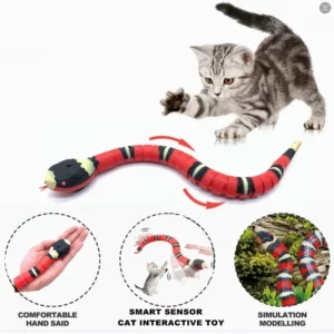 Jouets automatiques pour chats, jouets interactifs à détection intelligente, serpent, chargement USB, accessoires pour chats, jeu pour animaux de compagnie