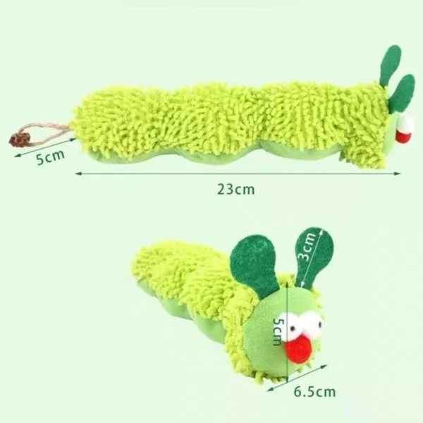 Jouet à mâcher en peluche pour chat, herbe-aux-chats, chenille mignonne, Crocodile, résistant aux morsures, jouet interactif pour le nettoyage des dents – Image 2