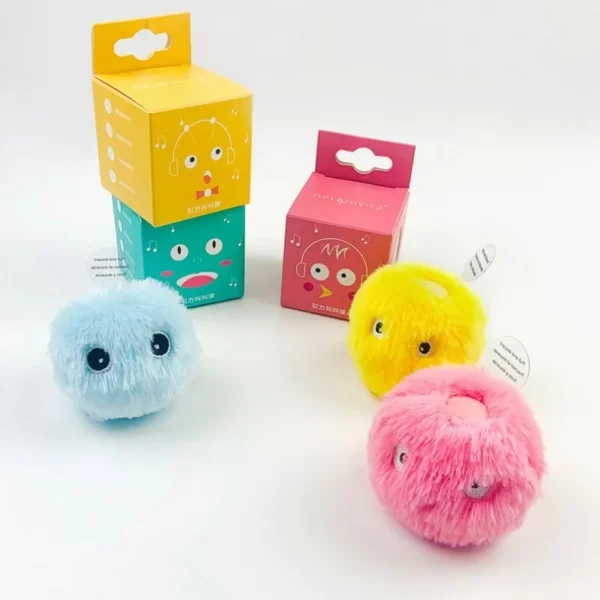 Balle interactive intelligente pour chat, jouet d'entraînement électrique en peluche avec herbe-aux-chats, chaton tactile, produit pour animaux de compagnie, jouet à grincement – Image 2