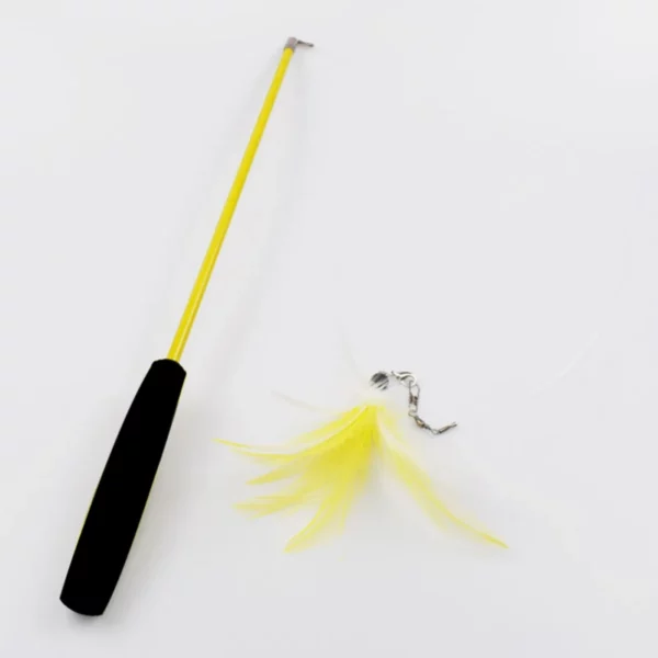 Baguette de pêche télescopique à trois sections pour chat, attrape drôle, anciers teaser, jouets interactifs, chaton le plus récent – Image 6