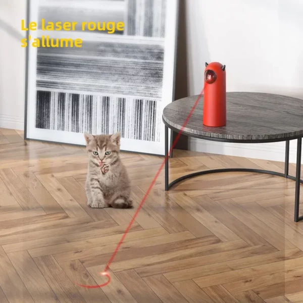Jouets automatiques pour chat, Laser LED interactif intelligent, taquin pour animaux de compagnie, électronique portable, intérieur, Laser aléatoire, accessoires pour chiens – Image 6