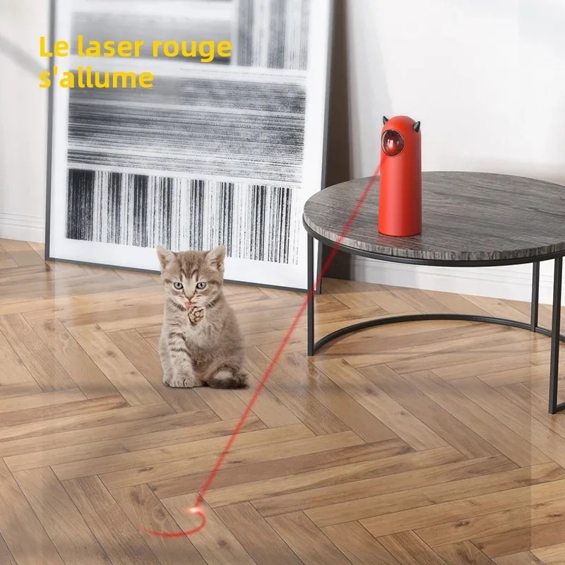 Jouets automatiques pour chat, Laser LED interactif intelligent, taquin pour animaux de compagnie, électronique portable, intérieur, Laser aléatoire, accessoires pour chiens – Image 6