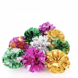 Mylar boules en aluminium froissé chat chaton son jouer jouet craquelé papier bruissement produits pour animaux de compagnie fournitures pour animaux de compagnie chats jouets