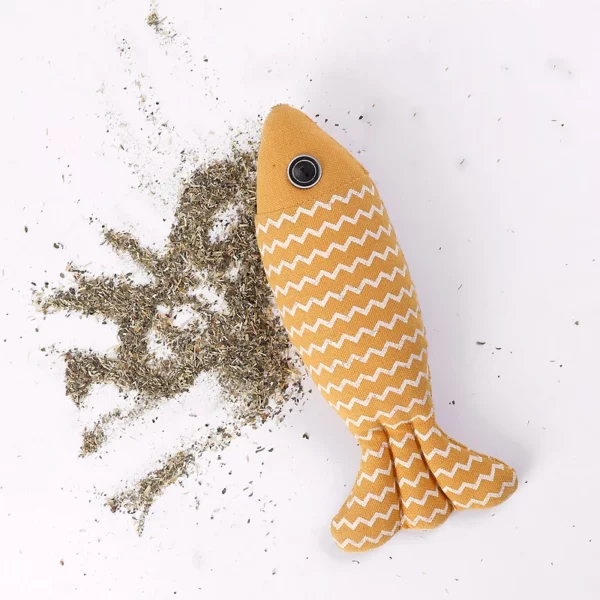 Jouets pour chat poisson herbe-aux-chats jouets interactifs pour chat jouet à mâcher chat oreiller jouets chaton exercice Kicker jouets pour chats d'intérieur Kitty Kit – Image 6