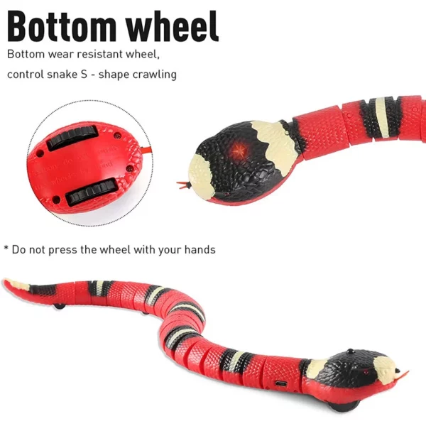 Jouets automatiques pour chats, jouets interactifs à détection intelligente, serpent, chargement USB, accessoires pour chats, jeu pour animaux de compagnie – Image 5