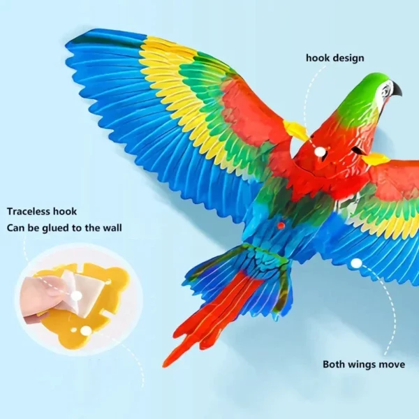 Jouets électriques interactifs pour animaux de compagnie, simulation d'oiseau, jeu de teasing, ULà gratter, aigle volant, anciers de chat – Image 2