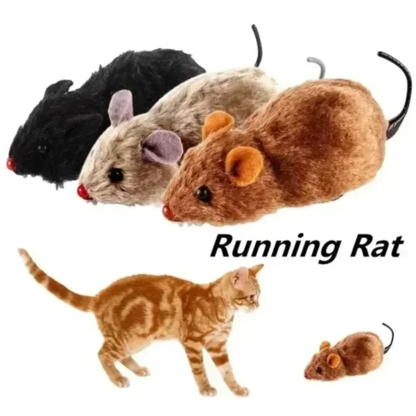 Souris en peluche pour chats et chiens, jouet drôle et réaliste, rat en cours d'exécution, queue d'animaux, document aléatoire pour enfants, nouveau, 1PC – Image 3