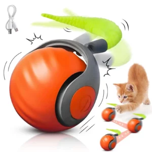 Jouet pour chat NewSpeedy Tail 2.0, jouet pour chat à queue rapide, jouet interactif pour chat, balle de jouets pour chat intelligente, réglage à deux vitesses, avec queue